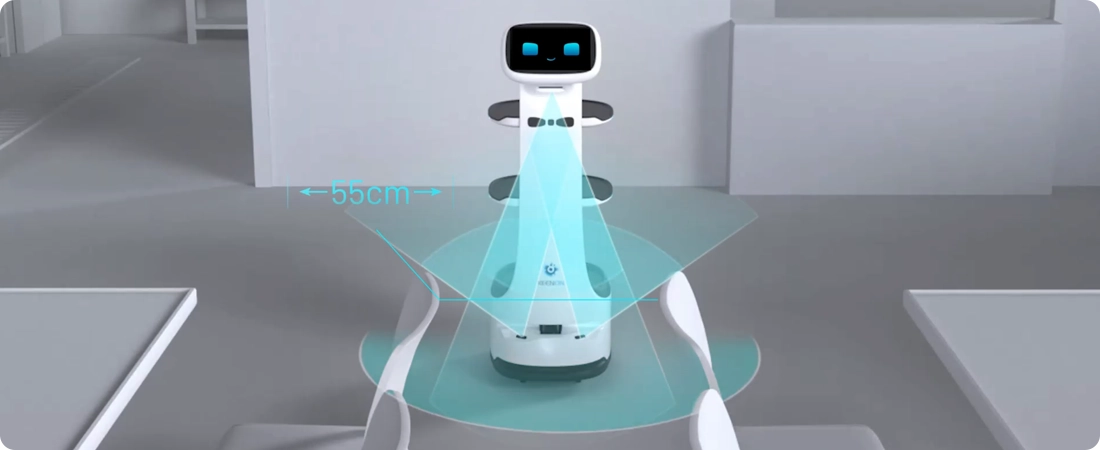 Робот-официант Keenon DinerBot T8 - компактный и маневренный