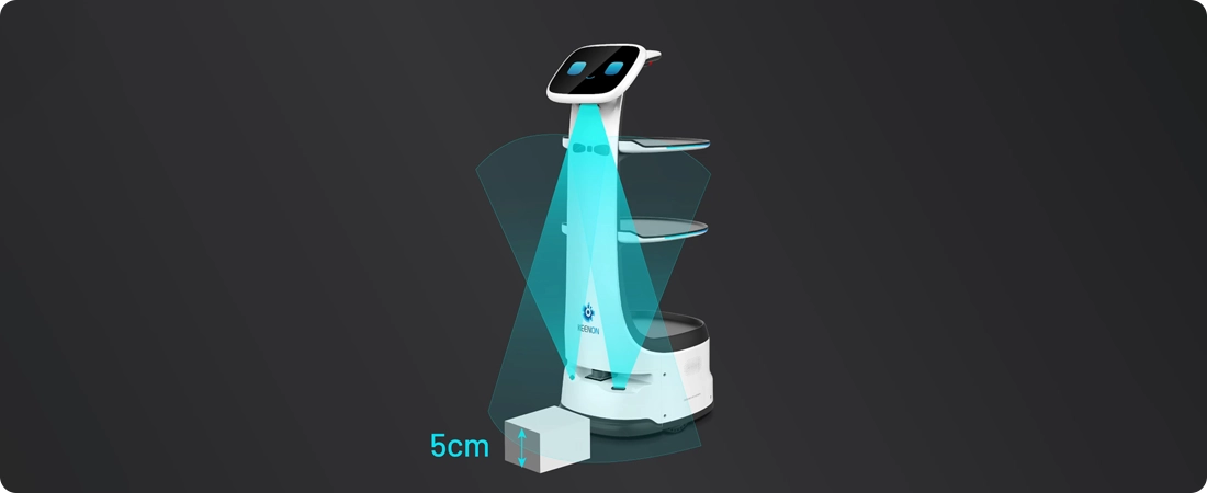 Робот-официант Keenon DinerBot T8 - Безопасная работа в любых условиях